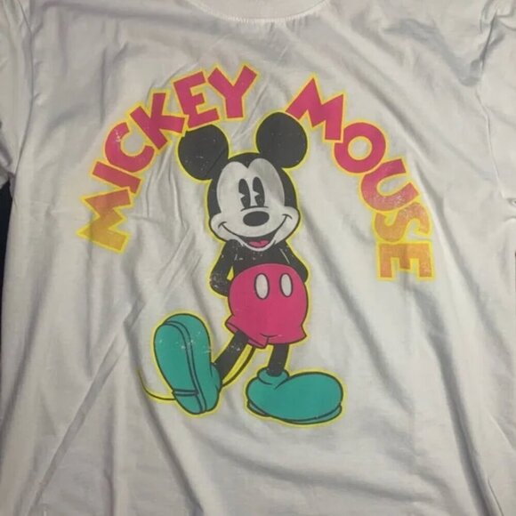 Women's Mickey Short Sleeve Graphic T-Shirt - White XL - Picture 1 of 3